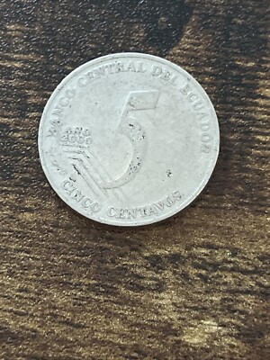 2000 Ecuador 5 Centavos Coin Republica Del Ecuador Actual Coin TK7435*