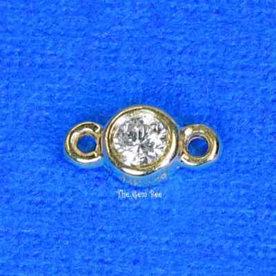 0,033CT 14K Massiv Gelbgold Diamant Einfassung Stecker Menge: (1 Stück)