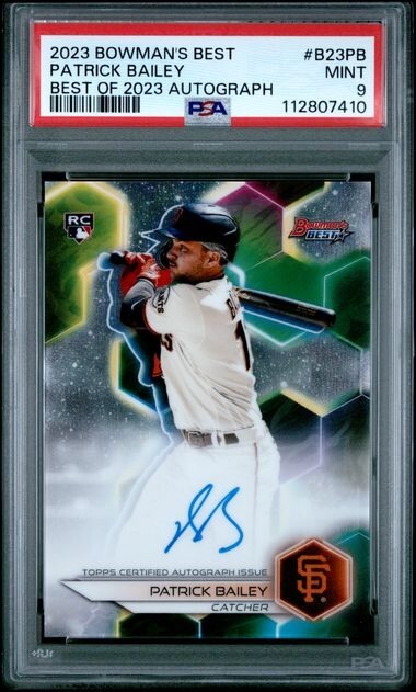 2023 Bowman's Best of Auto #B23-PB Patrick Bailey - RC PSA 9