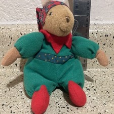 Hallmark Scofield Squirrel Santa's Little Friends Small Plush Elf Hat BELL 5"