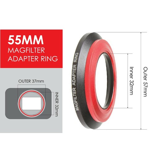 Anillo adaptador roscado filtro magnético 55 mm fotografía y cine Sony RX100 HX9V HX20V - Imagen 6 de 6
