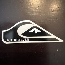 Quiksilver BLACK Authentic Sticker w/ Name - 2.5  - Surf Skate Snow Mini Decal