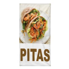 Vertical Vinyl Banner Multiple Sizes Pitas with Background B Food and Beverage