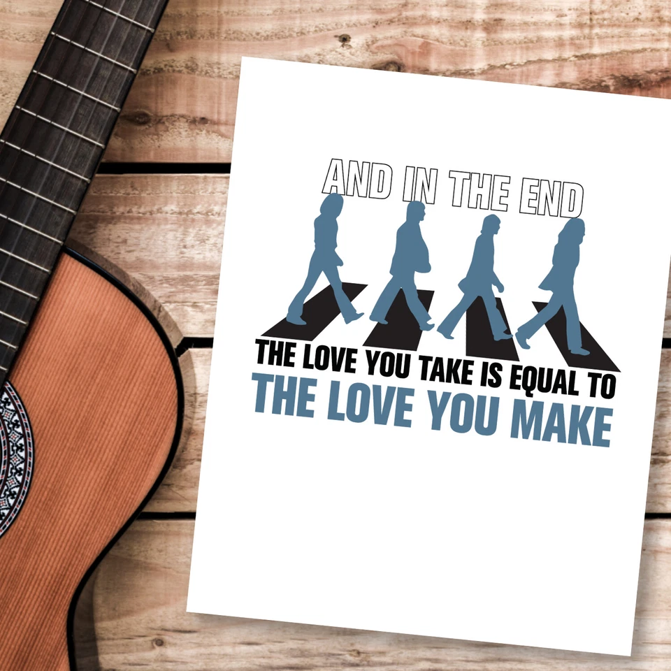 The End - Póster impreso arte lírico canción rock clásica de los Beatles decoración inspirada Foto 3 de 4