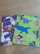 Vintage Gift Wrapping Paper Sheets DRAGON TALES AND RUGRATS