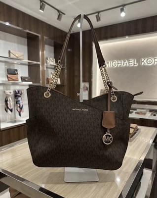 Michael Kors Brown Logo Large Shoulder Bag