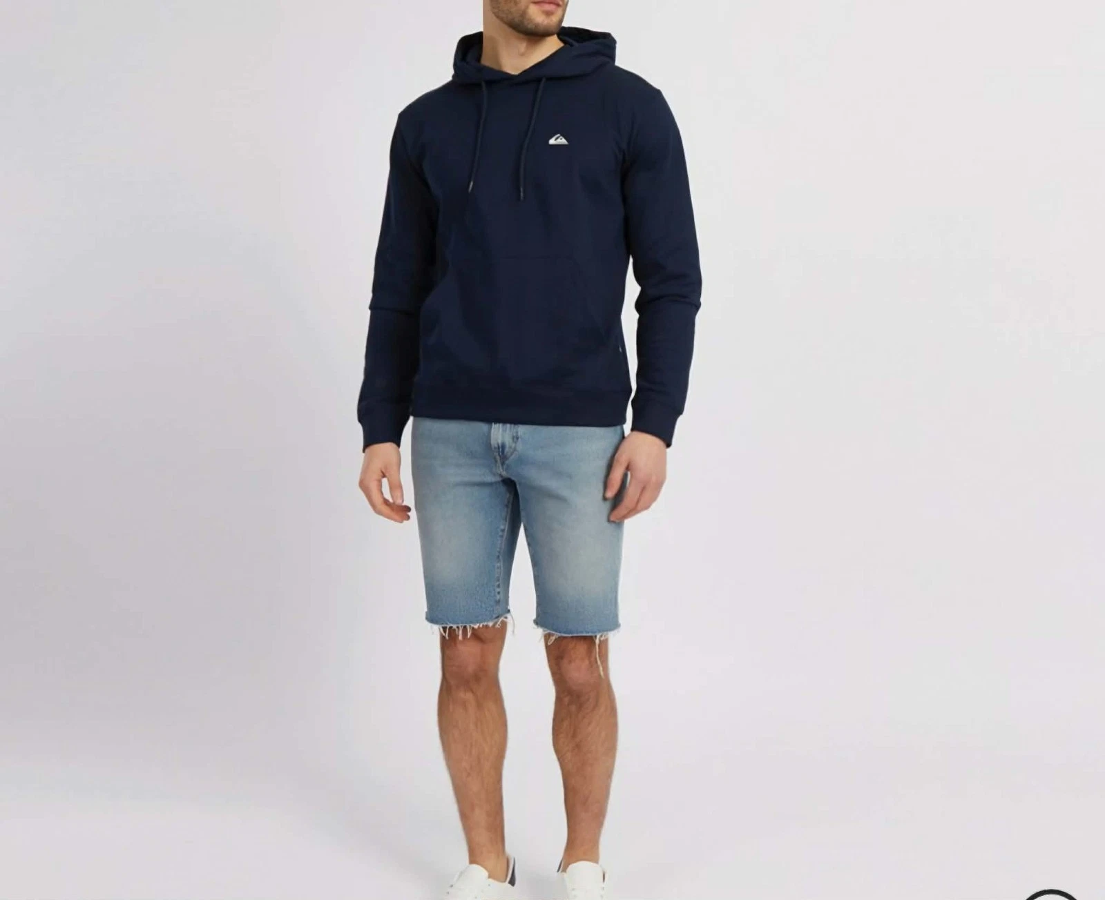 QUIKSILVER MENS BASIC LOGO HOODIE NAVY SIZE S (REF R)