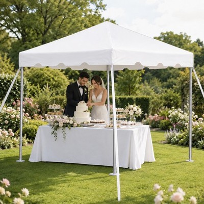10x10 Canopy Party Tent White Outdoor Commercial Waterproof Event Wedding