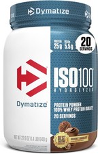 Dymatize ISO100 Protein Powder, 100% Whey Isolate, Gourmet Chocolate | 25g Prote