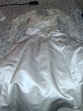 1957 Vintage MorLee Rose Embroidered Wedding Dress W/ Train .