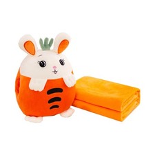 Stuffed Animal Travel Blanket and Pillow Set, Adorable 3 in 1 Multifunctional...