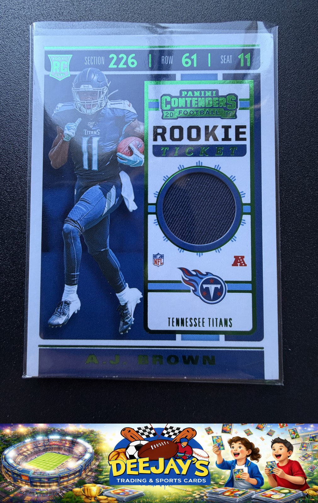 AJ Brown Panini Contenders Rookie Ticket Swatches #11 Base