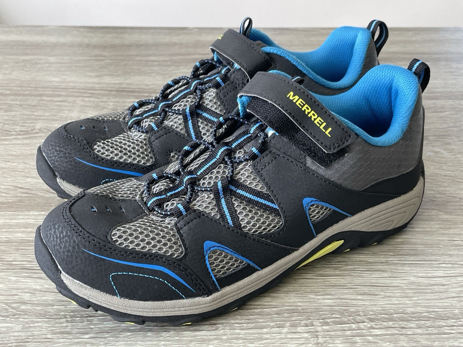 ? Scarpe da trekking Merrell Trail Chaser nere blu MK261971 ragazzi giovani taglia 7 W