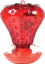 AUDUBON NA5540 991010 40 oz Cap Strawberry Hummingbird Feeder, Red