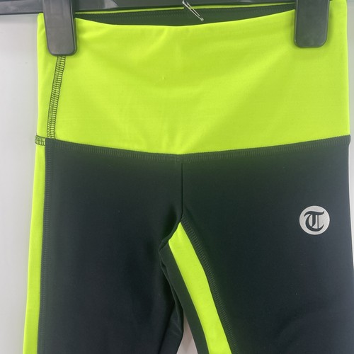 Thuono Girls Ice Figure Skating Leggings, High Waist, Size 7-8 Years, Black/Radi - Picture 5 of 19