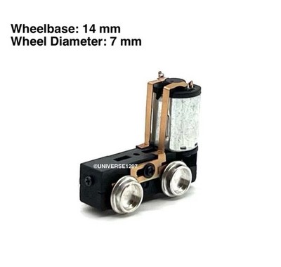 N/HOn30/HOe/009/On18/O9 Schmalspurlok Power Drive Chassis 14mm/7mm H0e