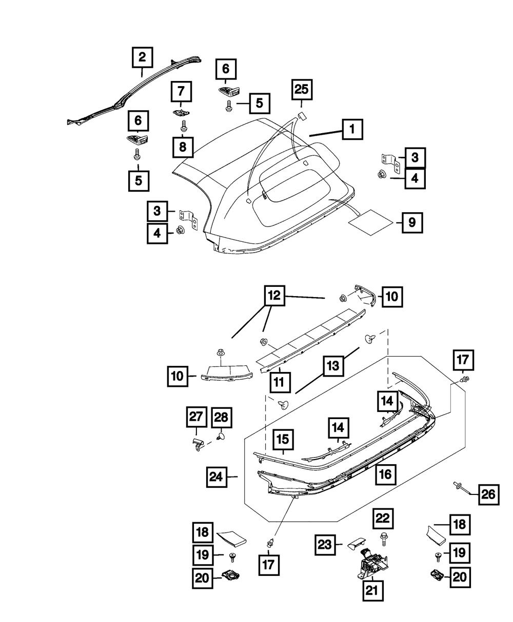 Genuine Mopar Filler Panel Right 6RC22SSPAA