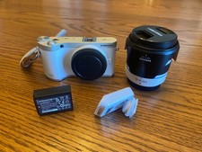 Samsung NX300 20.3MP Camera - White Kit w/ ED III 18-55 OIS Lens, Flash, Battery