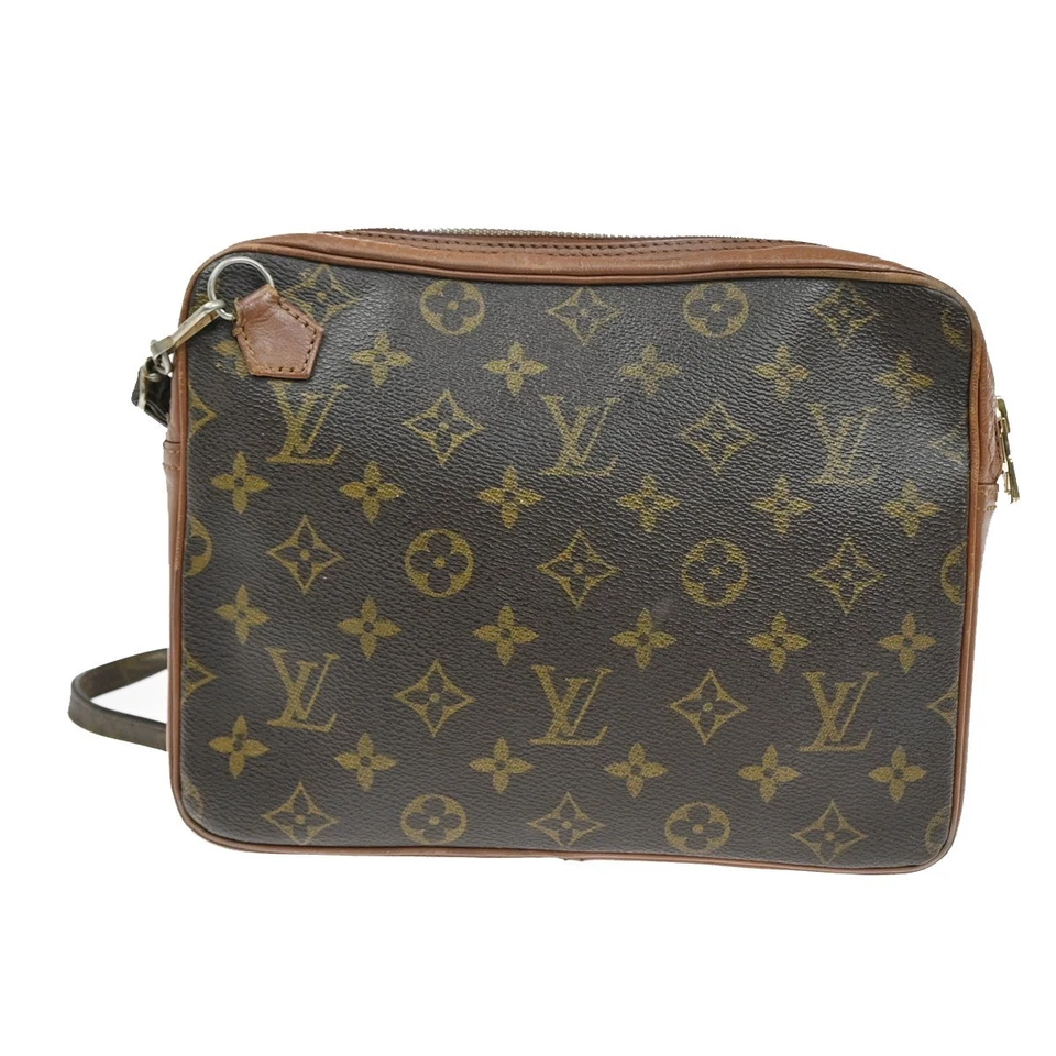 Bolso de Hombro Deportivo Louis Vuitton Pochette Monograma Cuero Marrón Francia 61KB831 Foto 3 de 4