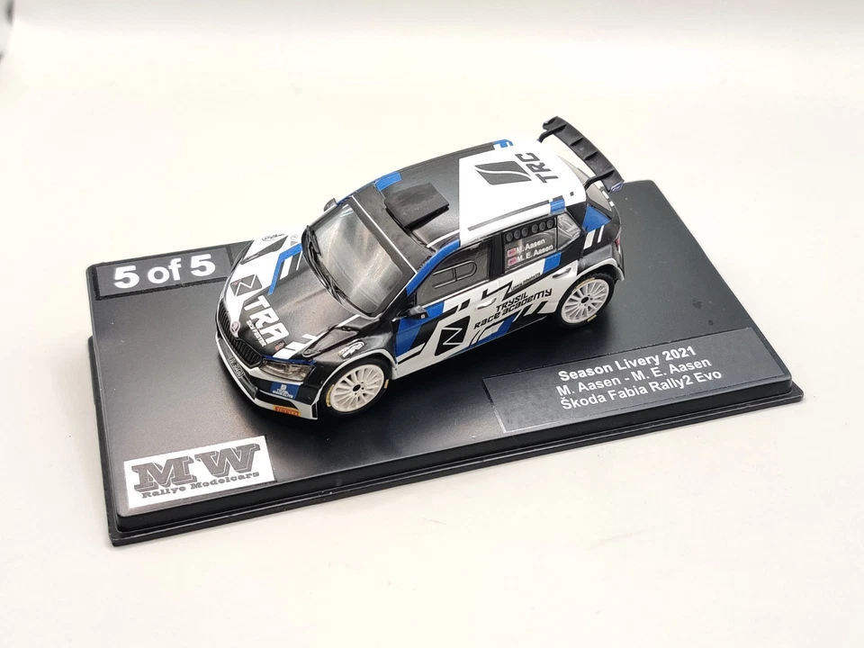 1:43 Skoda Fabia Rally2 evo Marius Aasen livrea stagione 2021 rara!! - Immagine 2 di 4