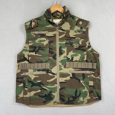 Rothco Camouflage Vest Mens Small Jacket Full Zip Pockets Hunt Woodland Ranger
