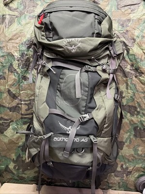 Osprey Aether 70 AG Hiking Backpack Green Large Harness XL Hip Belt