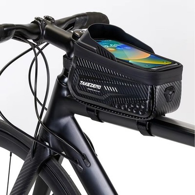 Bicycle frame bag, bicycle bag, top tube bag, mobile phone bag, waterproof 2L DH