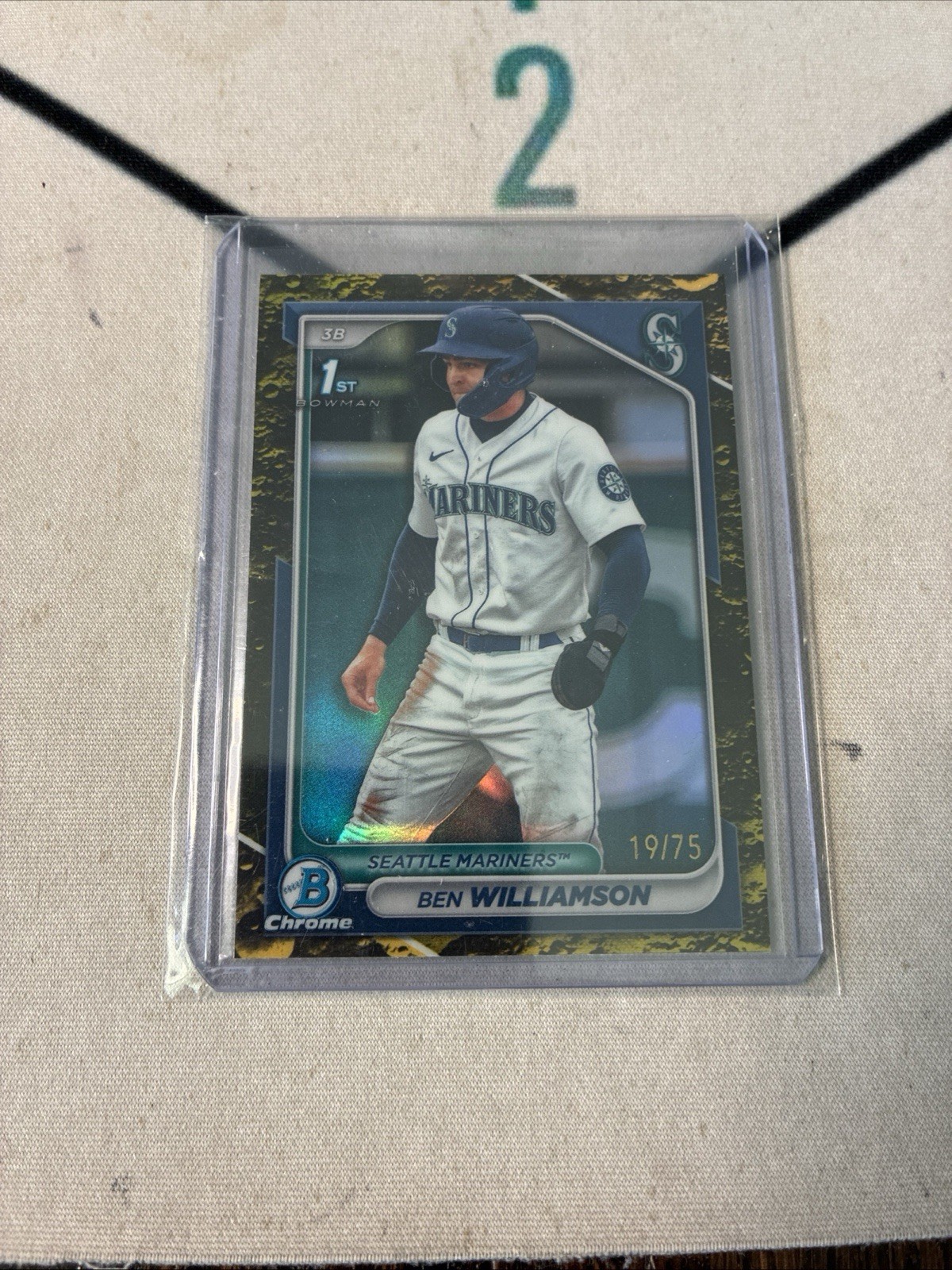 2024 Bowman Chrome Prospects Yellow Lunar Refractor #BCP67 Ben Williamson /75