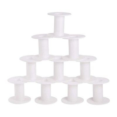 20pcs Empty Plastic Spools, 2 Inch Ribbon Spool White Wire Spools Thread Stri...