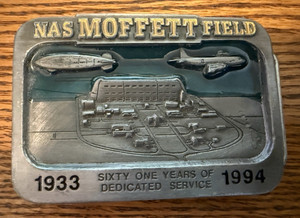 MOFFETT FIELD Naval Air Station California Commemorative Belt Buckle Limited Edn