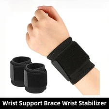 2 pcs Adjustable Wrist Support Brace Wrap for Sports Fitness Office Pain Relief