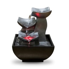 Zen'Light Zimmerbrunnen Boro LED Wasserfall Zen Deko Meditation Entspannung 18cm