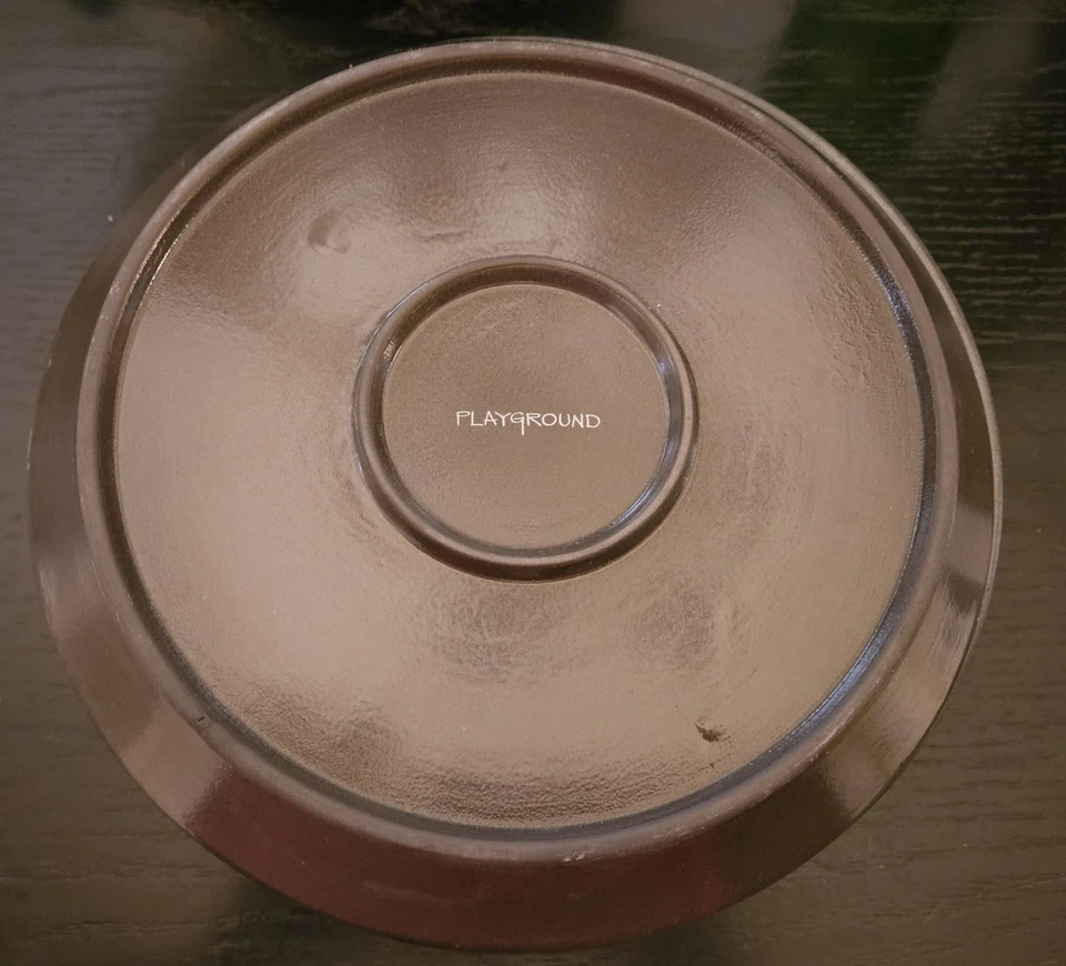 Juego de seis platos planos redondos gris gres Stella parque infantil 23 cm Foto 2 de 4