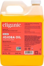 100 Pure Non-GMO Jojoba Oil 32oz - Natural Cold Pressed, Unrefined, Hexane Free