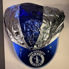 Vintage Tom Corbett Space Cadet Tin "foil" silver cap