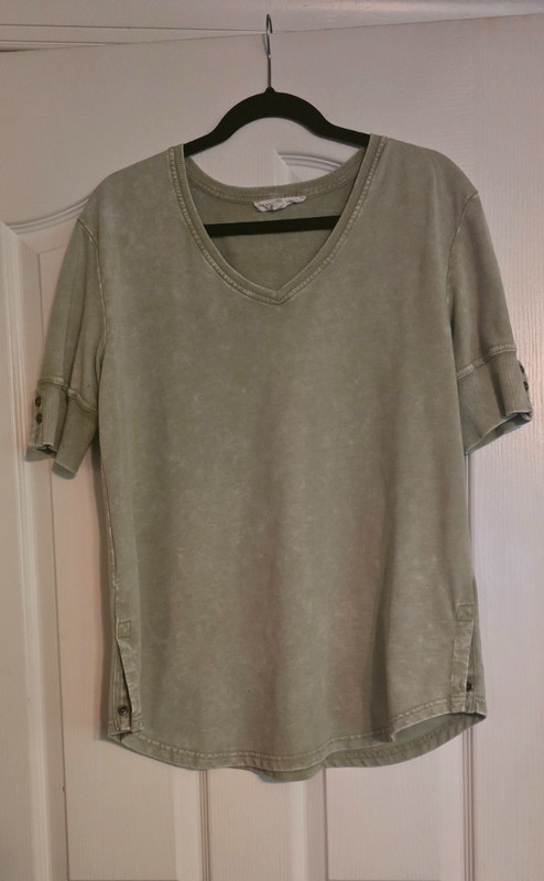 Lane and Delancey Tunic Shirt, Size Medium, Sage Green