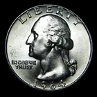 1964-D Silver Washington Quarter Dollar ---- Gem BU Coin ---- #PP712