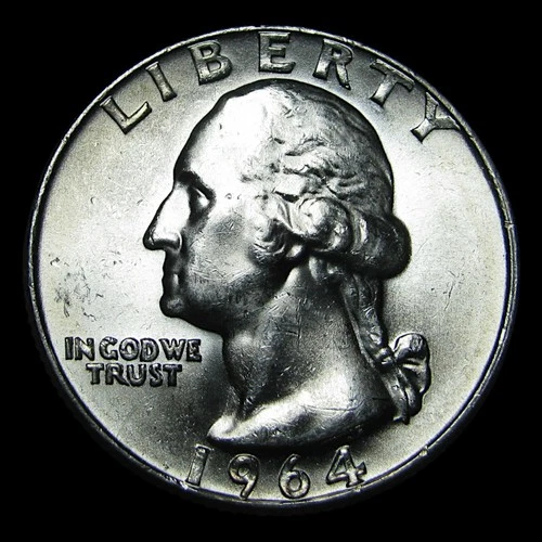 1964-D Silver Washington Quarter Dollar ---- Gem BU Coin ---- #PP712