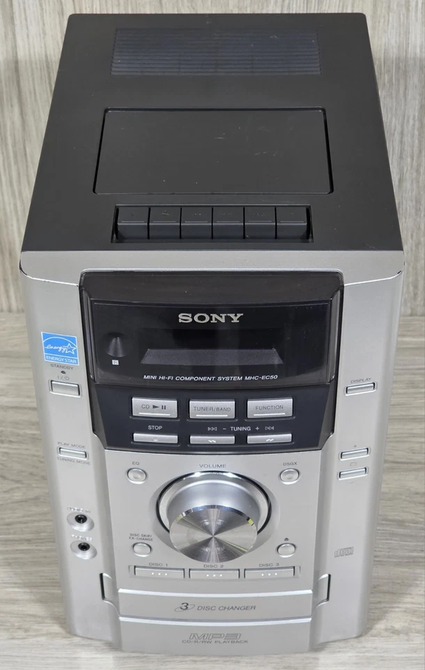 Sony MHC-EC50 Mini HiFi Stereo CD 3 Disc Changer AM/FM w/Remote - TESTED - - Image 2 of 4