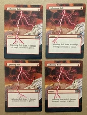 Lightning Bolt (M11) ALTERED playset of Four (4) extended art hand painted!