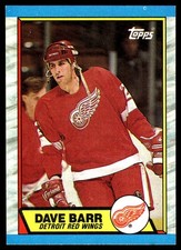 1989-90 Topps #13 Dave Barr Detroit Red Wings Hockey Card