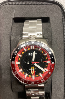 Herren Automatik Uhr RGMT Globemaster Rot /Schwarz neu
