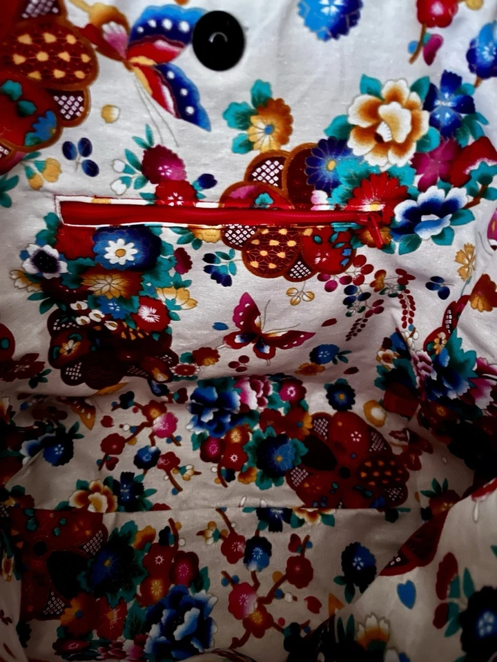 Red Harris Tweed Large Tote Bag With White Leather Handles- New - Image 3 of 4