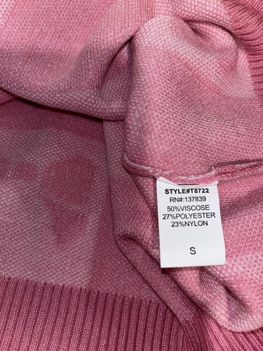 1-DEBUT PINK BOW LONG SLEEVES SWEATER IN SIZES: XS,S,M,L - Picture 6 of 7