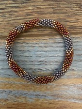 1 SET - Bracelet- Made in NEPAL - 100 Handmade seed beaded Bangle Gift
