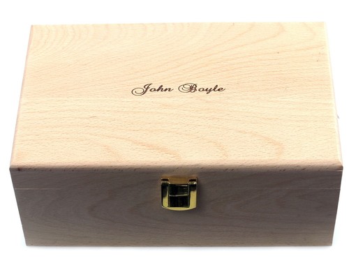Personalised Beech Wood Memory Box - Engraved Keepsake Trinket Box 22x14x9cm - Picture 3 of 9