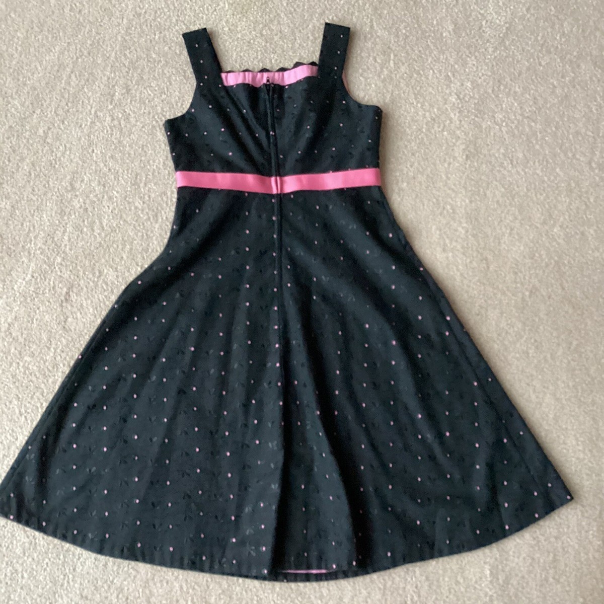 BONNIE JEAN SUNDRESS, 7, BLACK/ PINK, STRAPS, RIBBON TRIM BONNIE JEAN SUNDRESS, 7, BLACK/ PINK, STRAPS, RIBBON TRIM