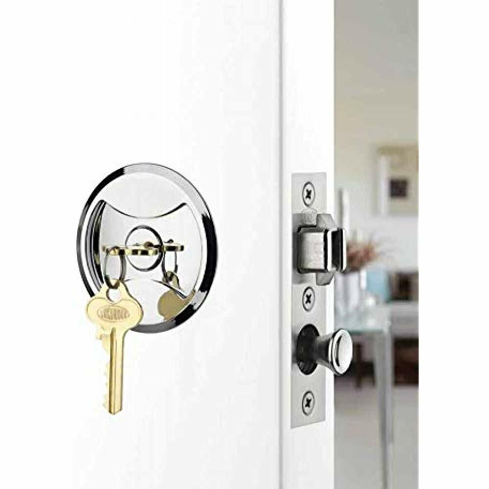 Keyed Pocket Sliding Door Lock CL4ENTR Matte Silver eBay