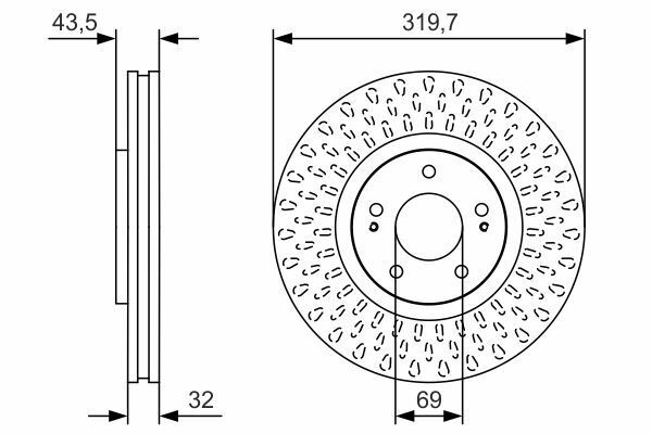 2X Bremsscheiben Vorne FüR Mitsubishi Bosch 0986479T01-image