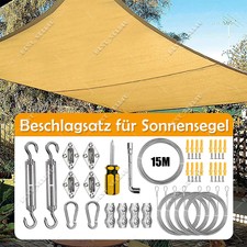Sonnensegel Befestigung Zubeh&ouml;r Edelstahl Spannschloss Karabiner Wandhalterung